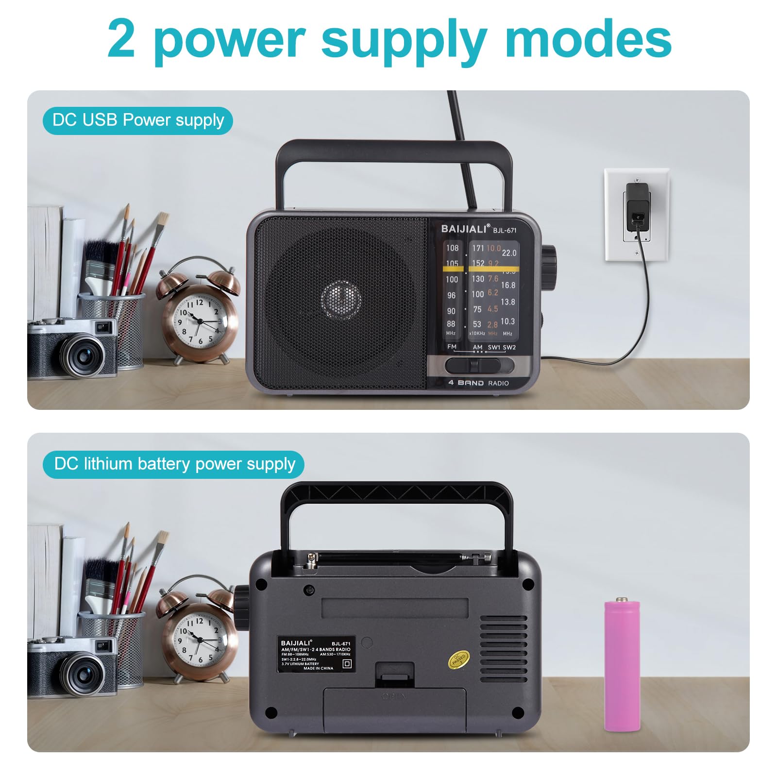 Portable Radio Am Fm, Transistor Radio Am Fm Radio Portable With Loud Speaker, Small Radio Battery Powered Or Dc Usb, Suitable F